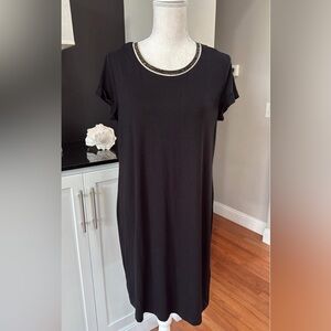 New With Tags Coercion London Black Crew Neck Pullover T Shirt Dress